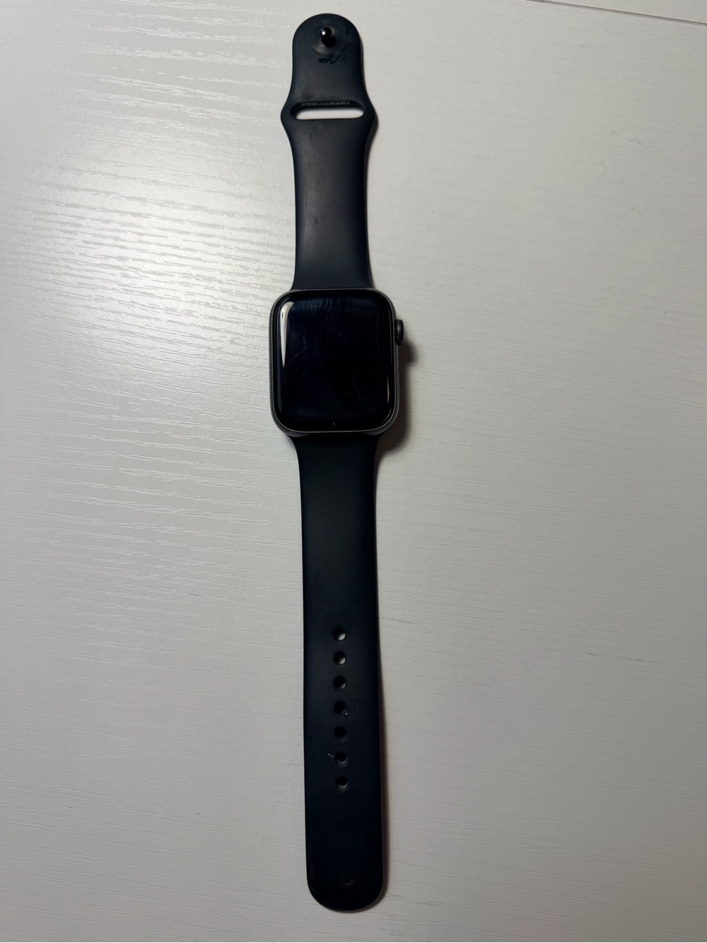Apple Watch Series 5 -44mm- with Black Silicone Sport Band
